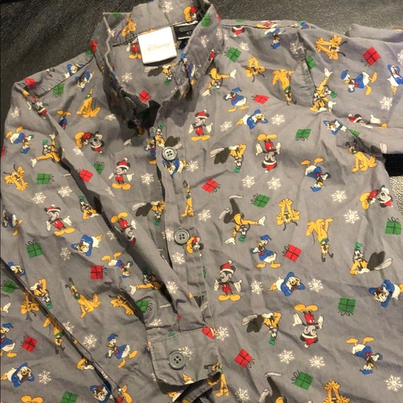 Disney Other - 🎄🎅Kids Disney Button-up Xmas Dress Shirt!